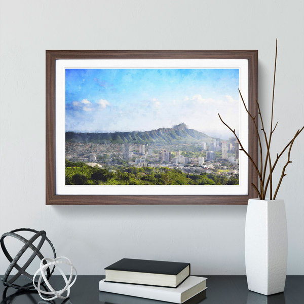 East Urban Home Honolulu Oahu Skyline in Hawaii Picture Frame